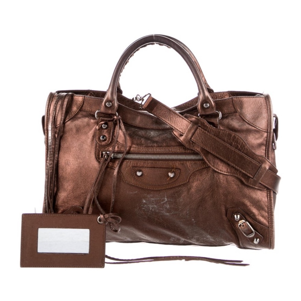 Balenciaga city bag metallic
